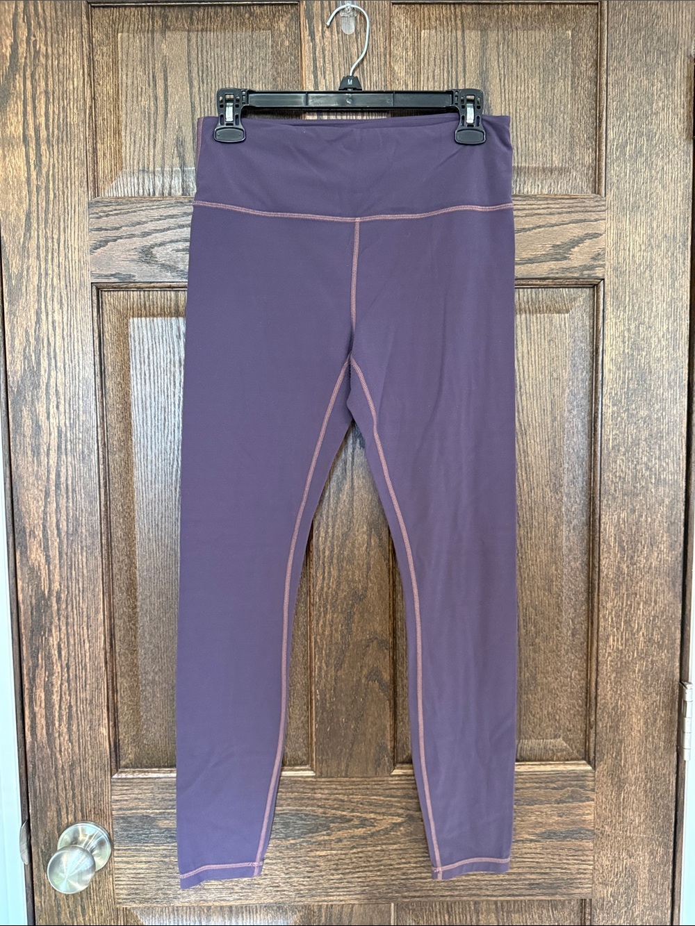Athleta Purple High-Waist Contrast Seam Detail Leggings Medium Tall
